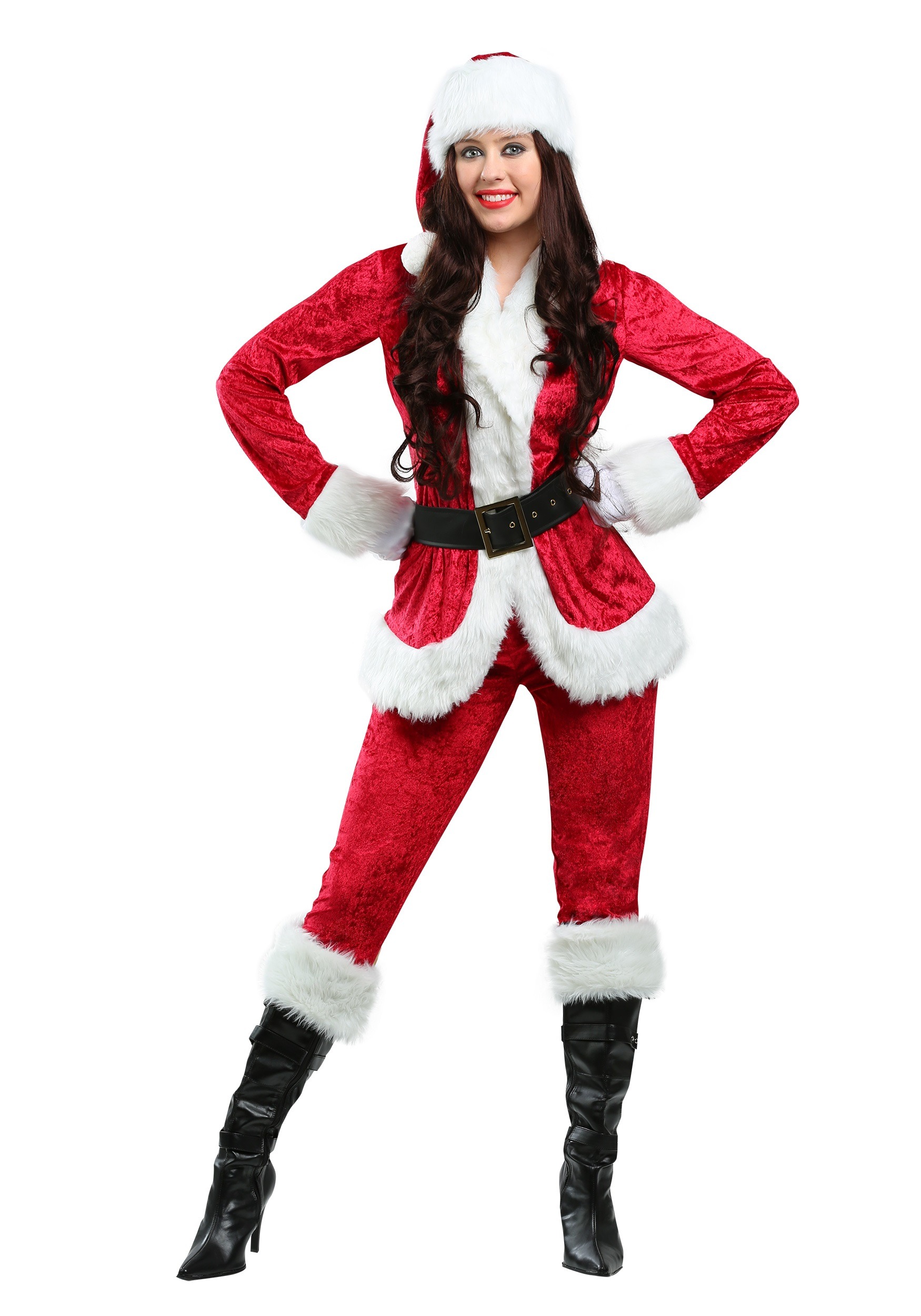 Womens Santa Costume Mrs Claus Sexy Lingerie Adult Costume for Valentine US  FAST