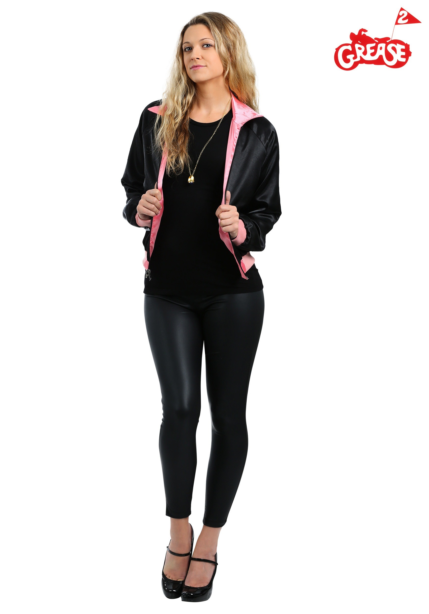 Grease Pink Ladies Jacket Fancy Dress Costume Licenced