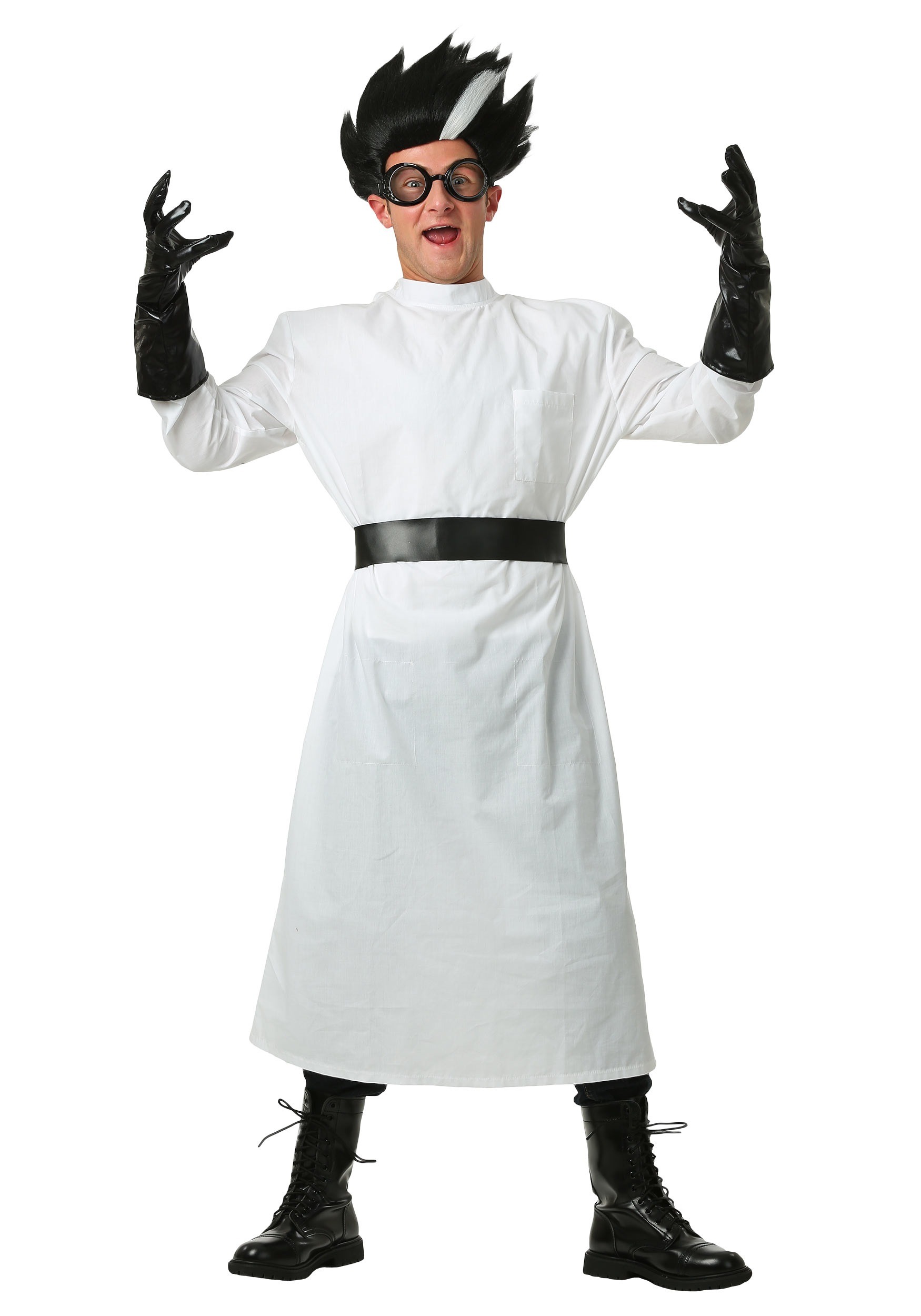 Photos - Fancy Dress Deluxe FUN Costumes  Mad Scientist Adult Costume Black/White FUN0148AD 