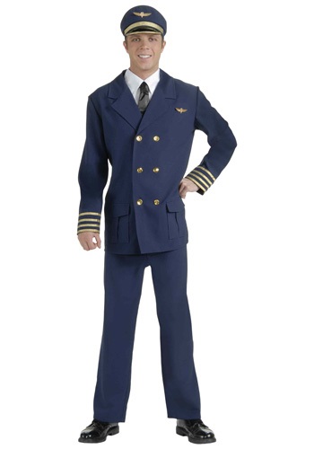 Mens Airline Captain Costume