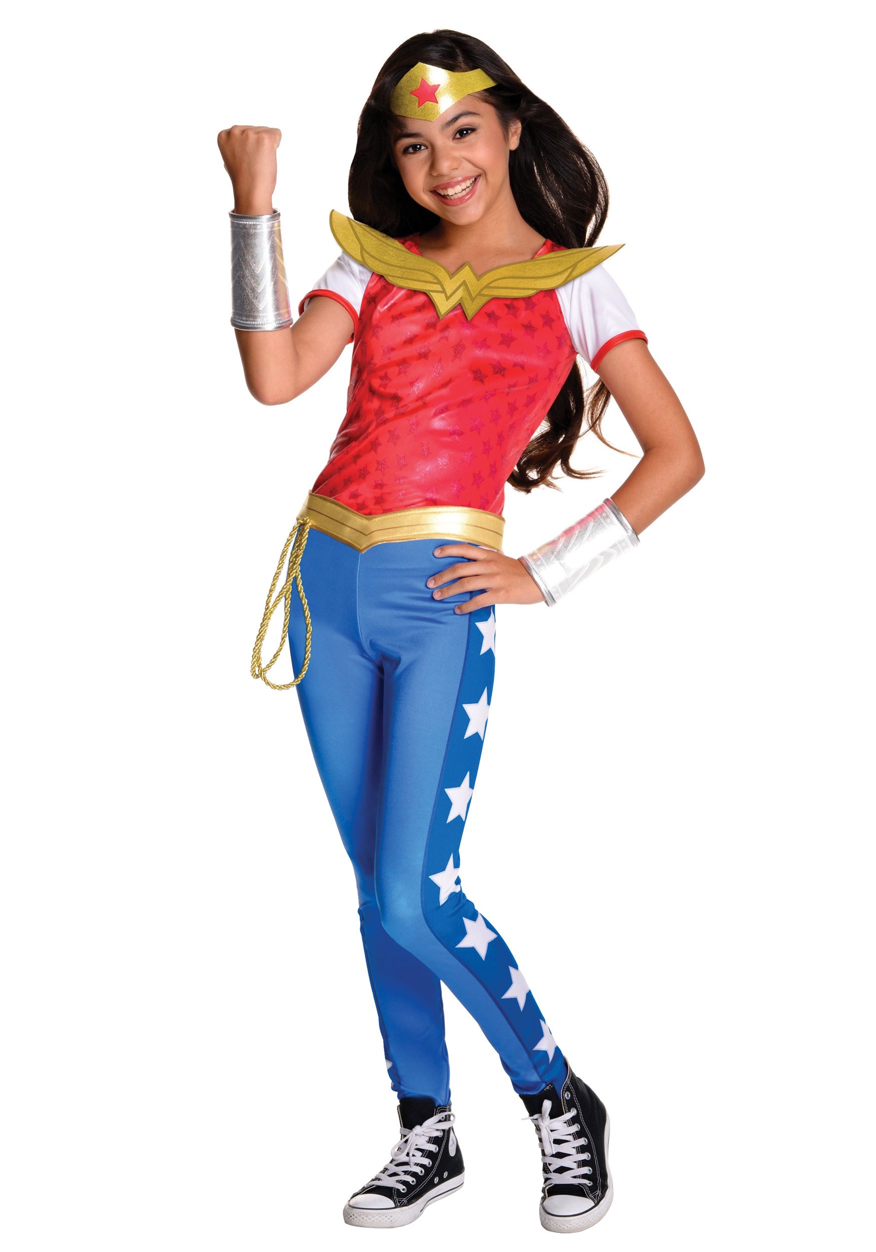 Photos - Fancy Dress Rubies Costume Co. Inc Girls DC Superhero Deluxe Wonder Woman Costume Blue 