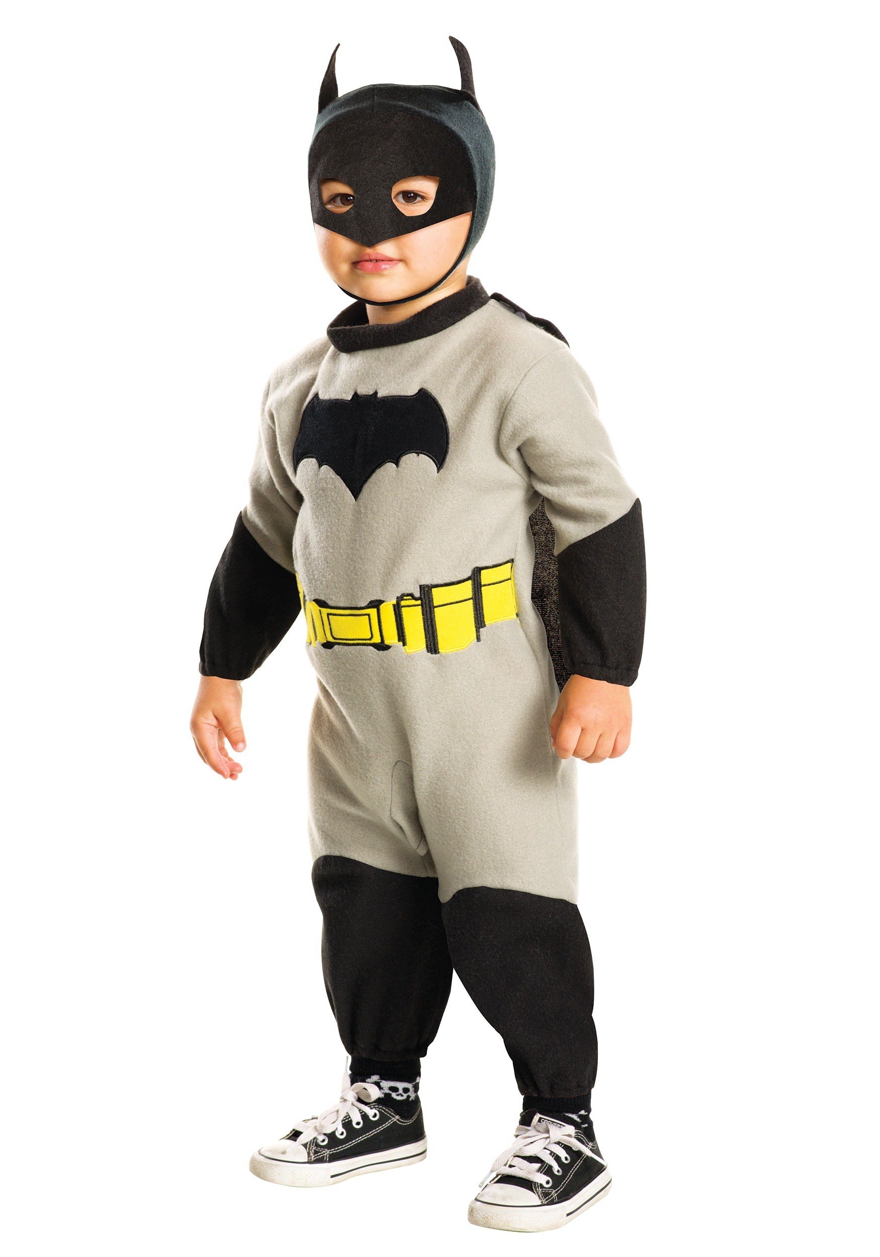 Photos - Fancy Dress Rubies Costume Co. Inc Batman Toddler Fleece Romper Black/Gray RU51016 