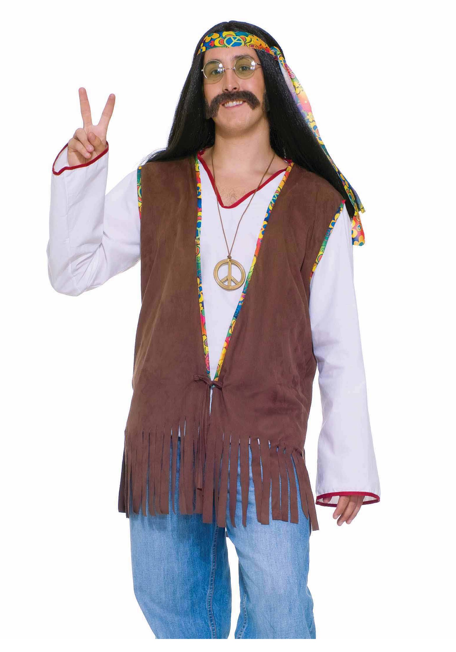 Retro Hippie Mens Vest