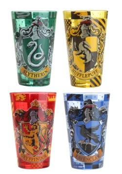 Harry Potter Houses 4pc 16oz Colored Pint Glass Set