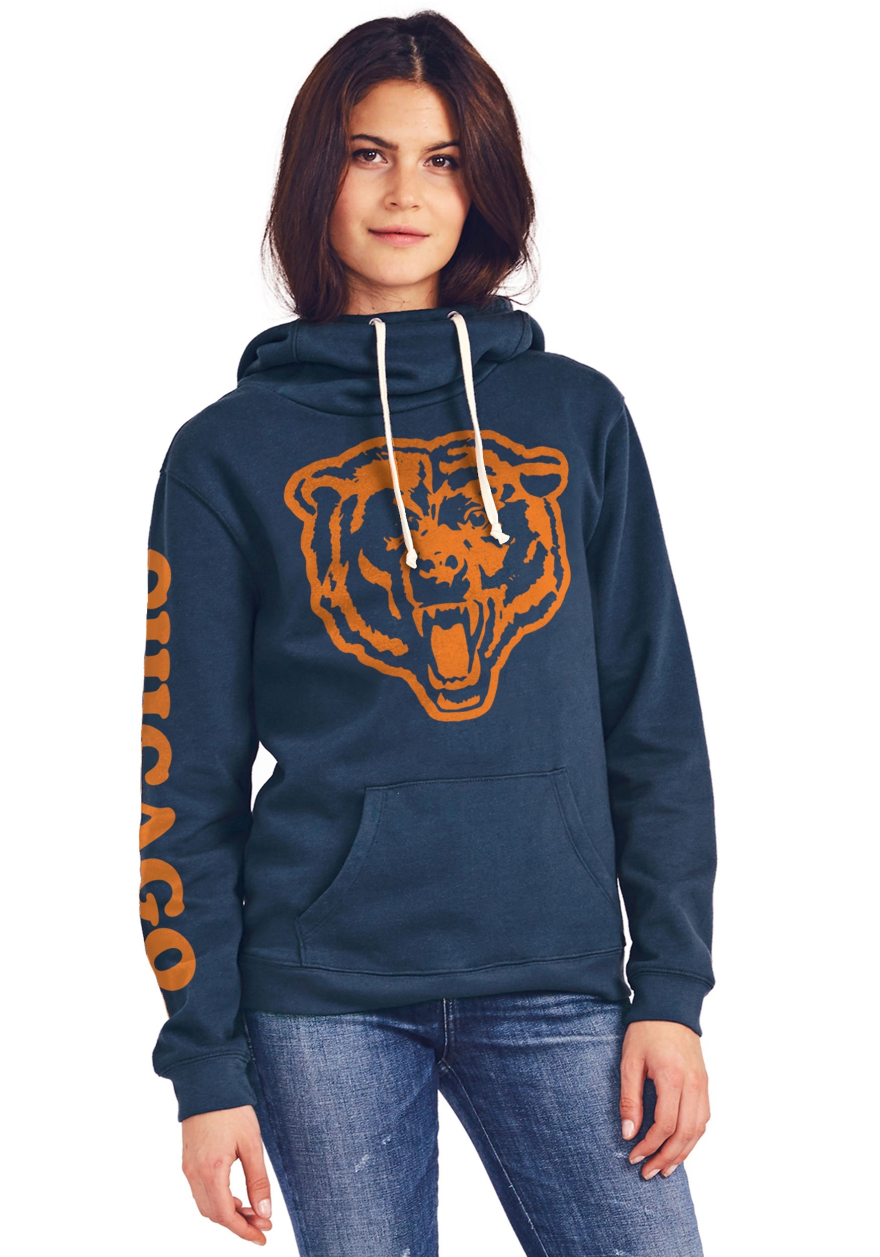 Chicago Bears Women's Cowl Neck Hooded Sweatshirt