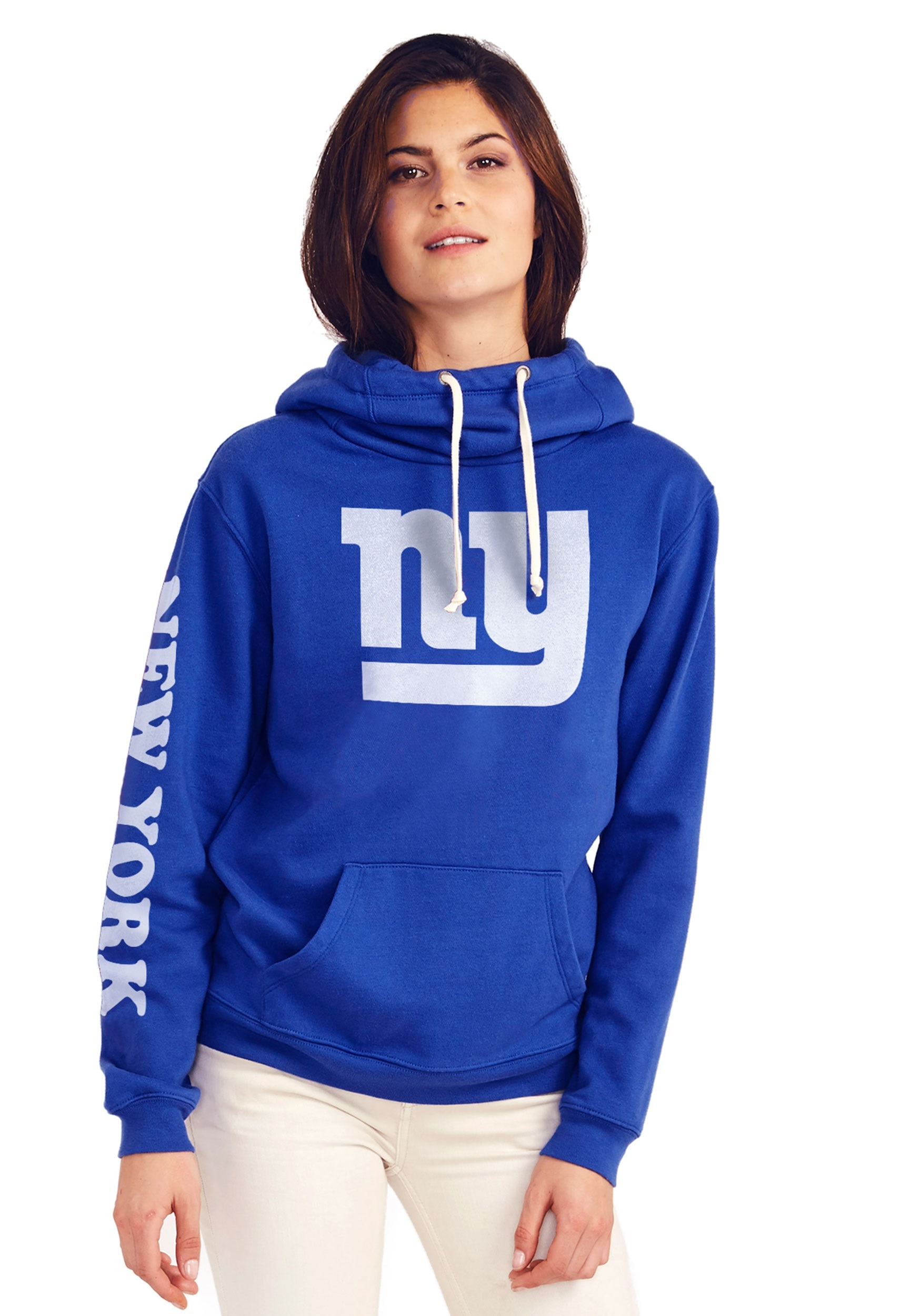 New York Giants Women's Cowl Neck Hooded Sweatshirt