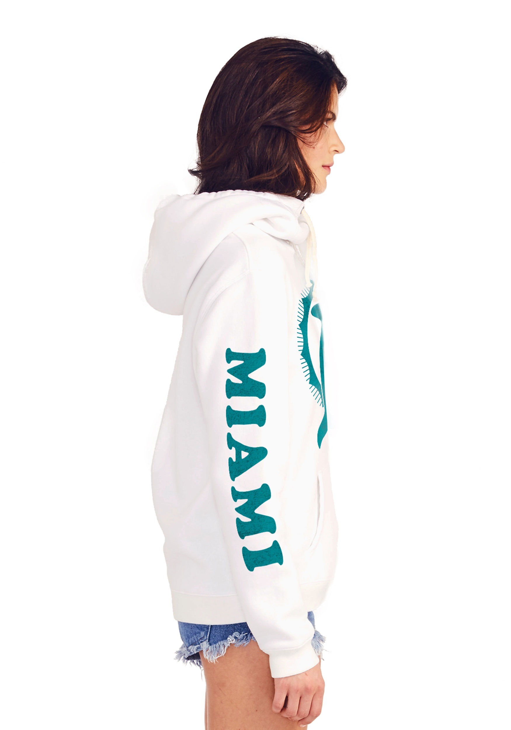 Miami Dolphins Women's Cowl Neck Hooded 