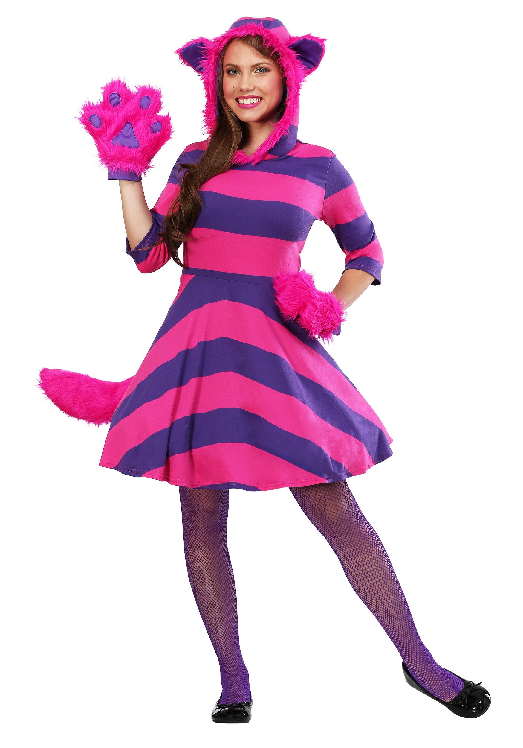 Photos - Fancy Dress CATerpillar FUN Costumes Cheshire Cat Costume Dress for Women | Alice in Wonderland Co 