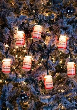 Set of 10 New Budweiser Can Holiday Light Set