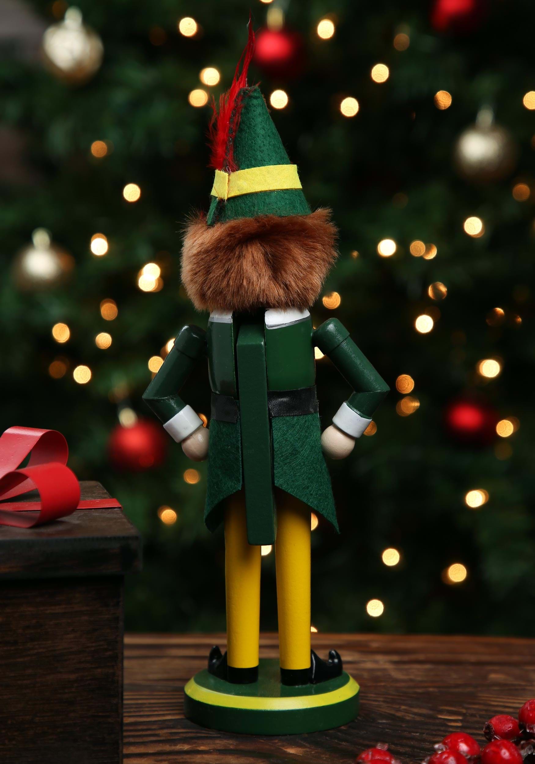 11 Inch Wooden Buddy the Elf Nutcracker | Elf Christmas Decorations