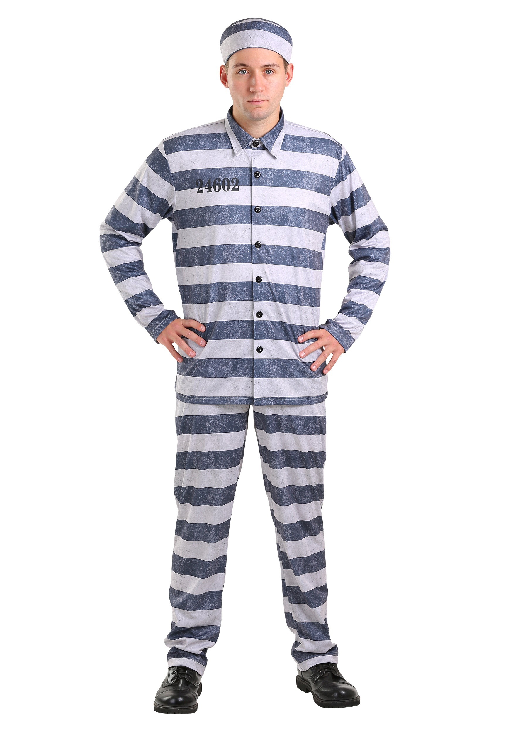 Photos - Fancy Dress Vintage FUN Costumes  Prisoner Men's Costume Gray FUN2895AD 
