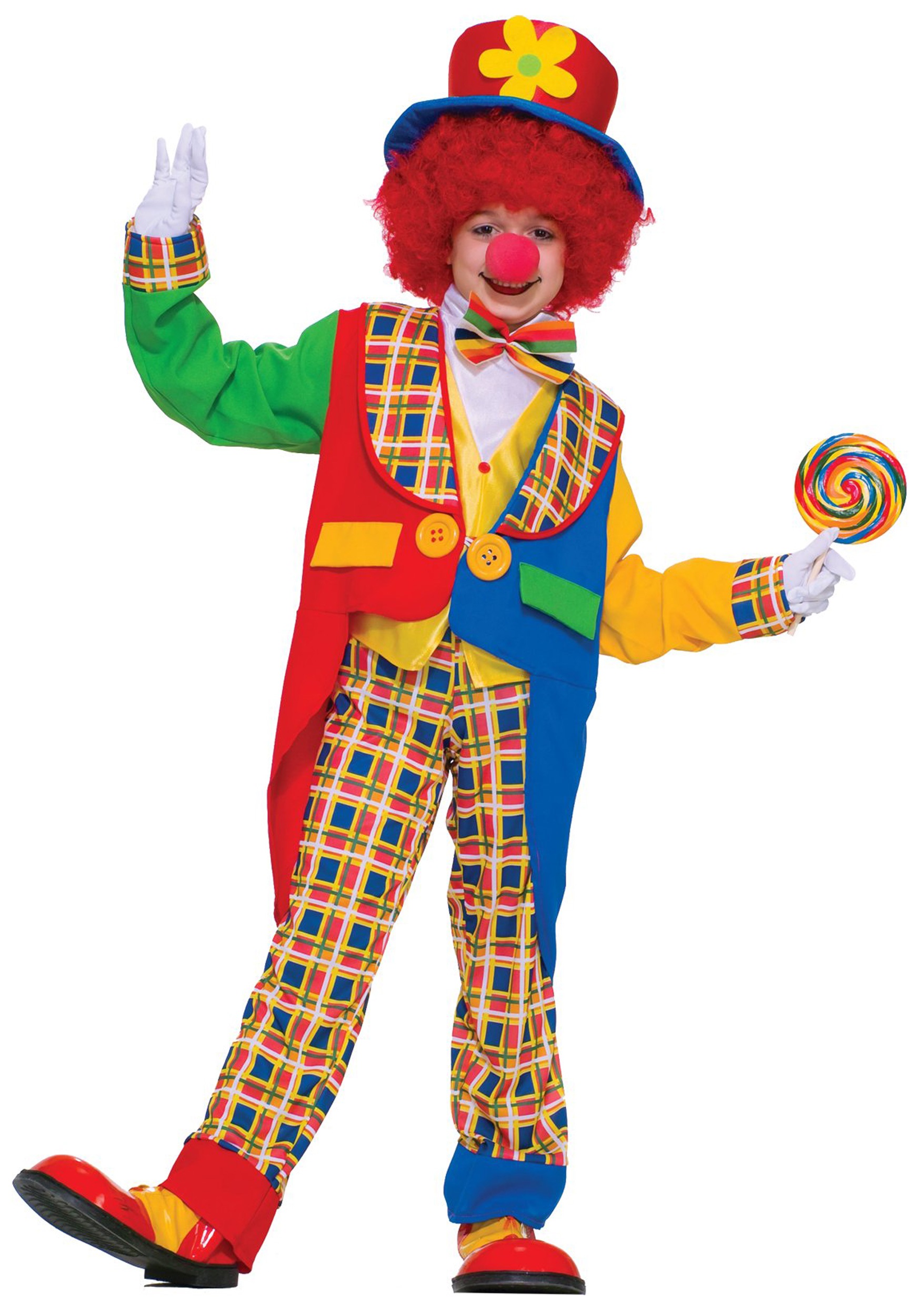 Colorful Clown Kid Costume