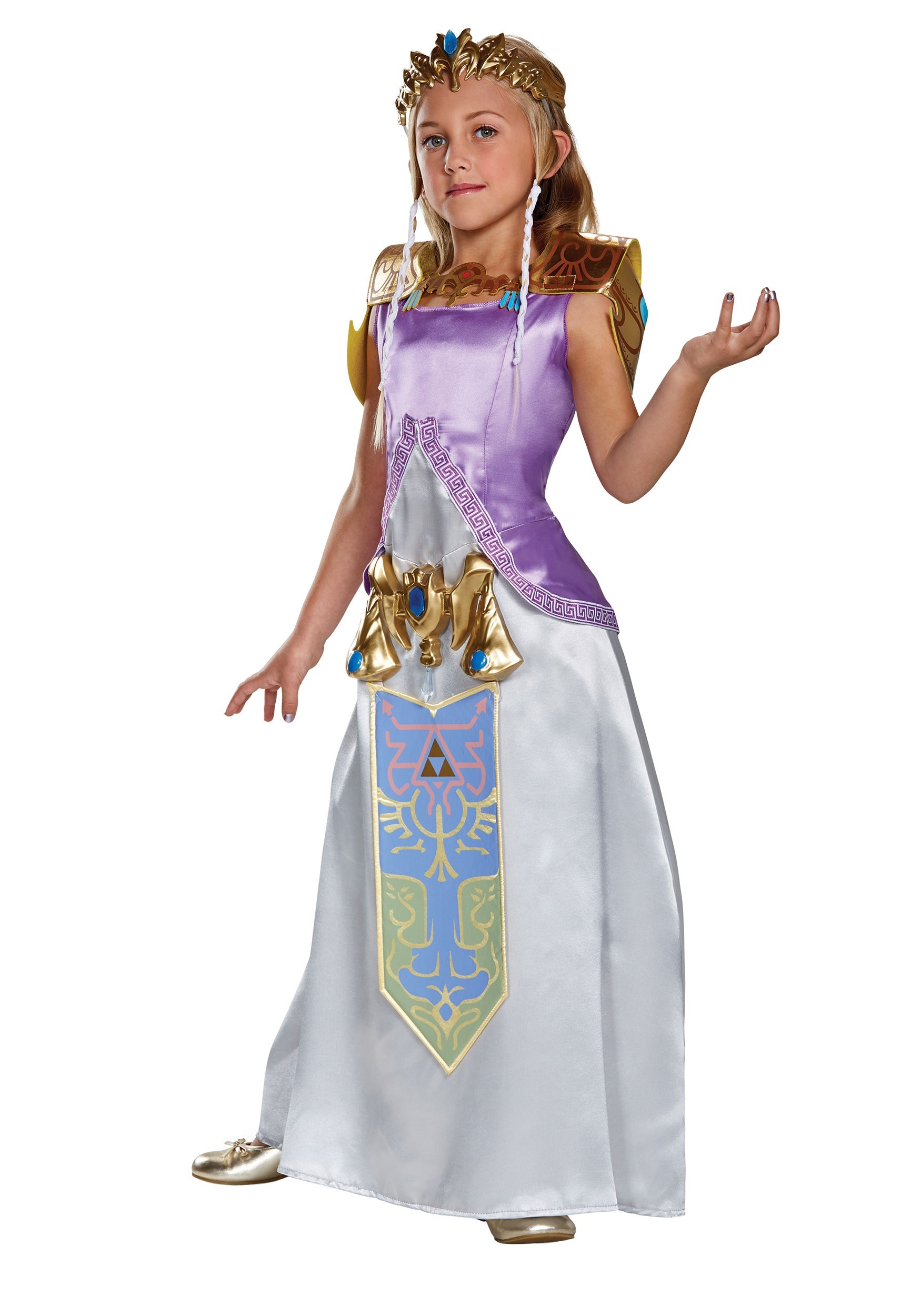 Photos - Fancy Dress Deluxe Disguise  Zelda Costume for Girls Purple/Gray DI98784 
