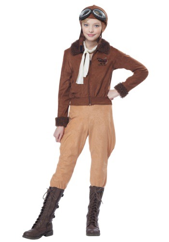 Girls Amelia Earhart/Aviator Costume