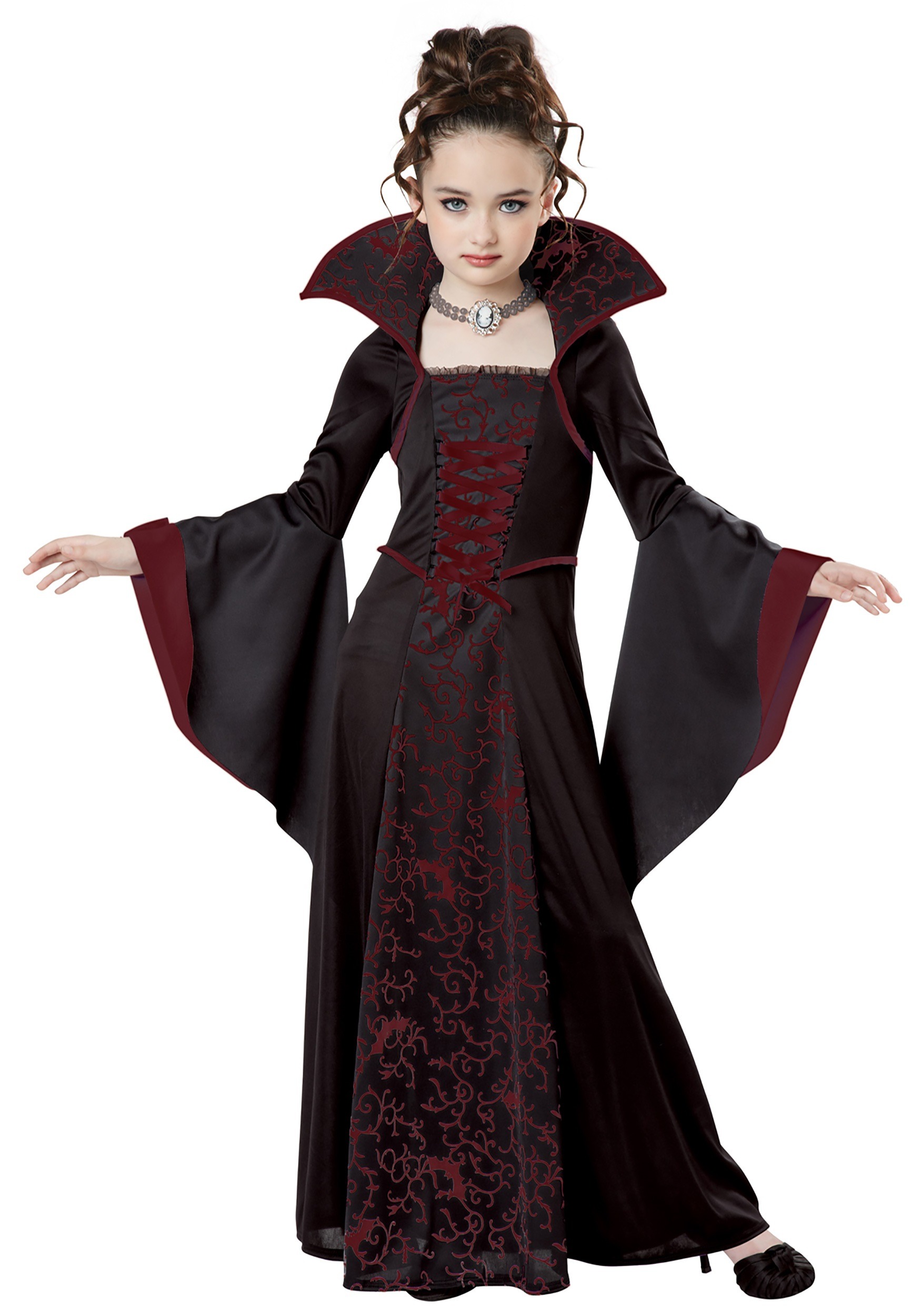 Photos - Fancy Dress California Costume Collection Girls Royal Vampire Costume Black/Red CA 