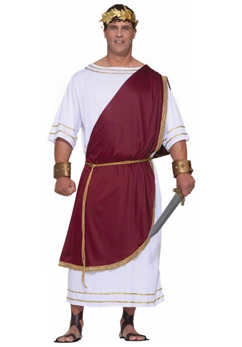 Mens Plus Size Roman Caesar Costume
