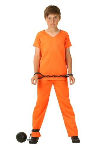 Boy's Orange Prisoner Costume
