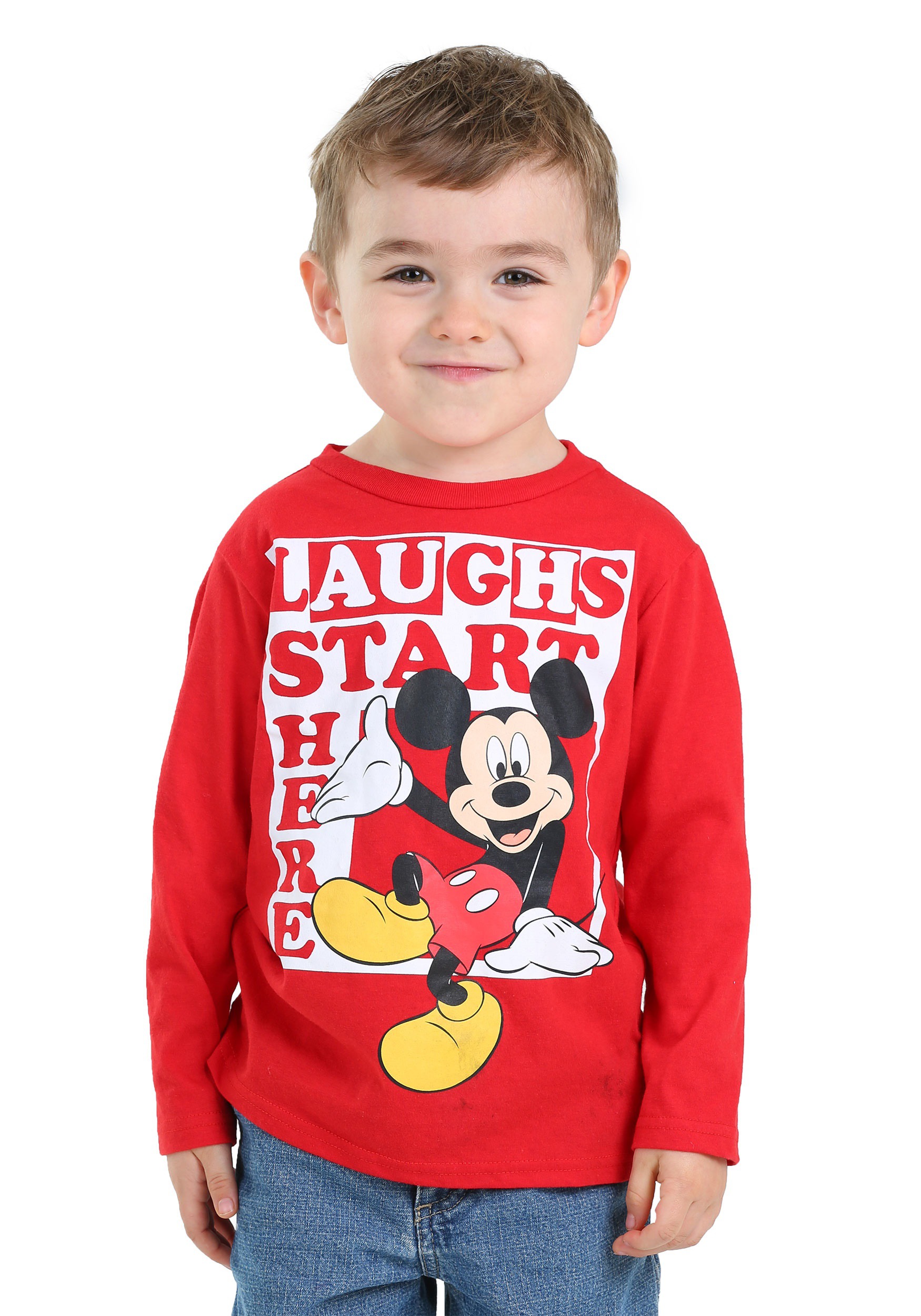 Toddler Boys  Mickey  Mouse  Puff Vest Long Sleeve Tee Combo