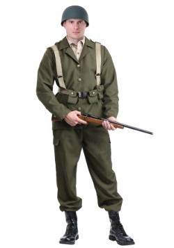 Mens Deluxe WW2 Soldier Costume