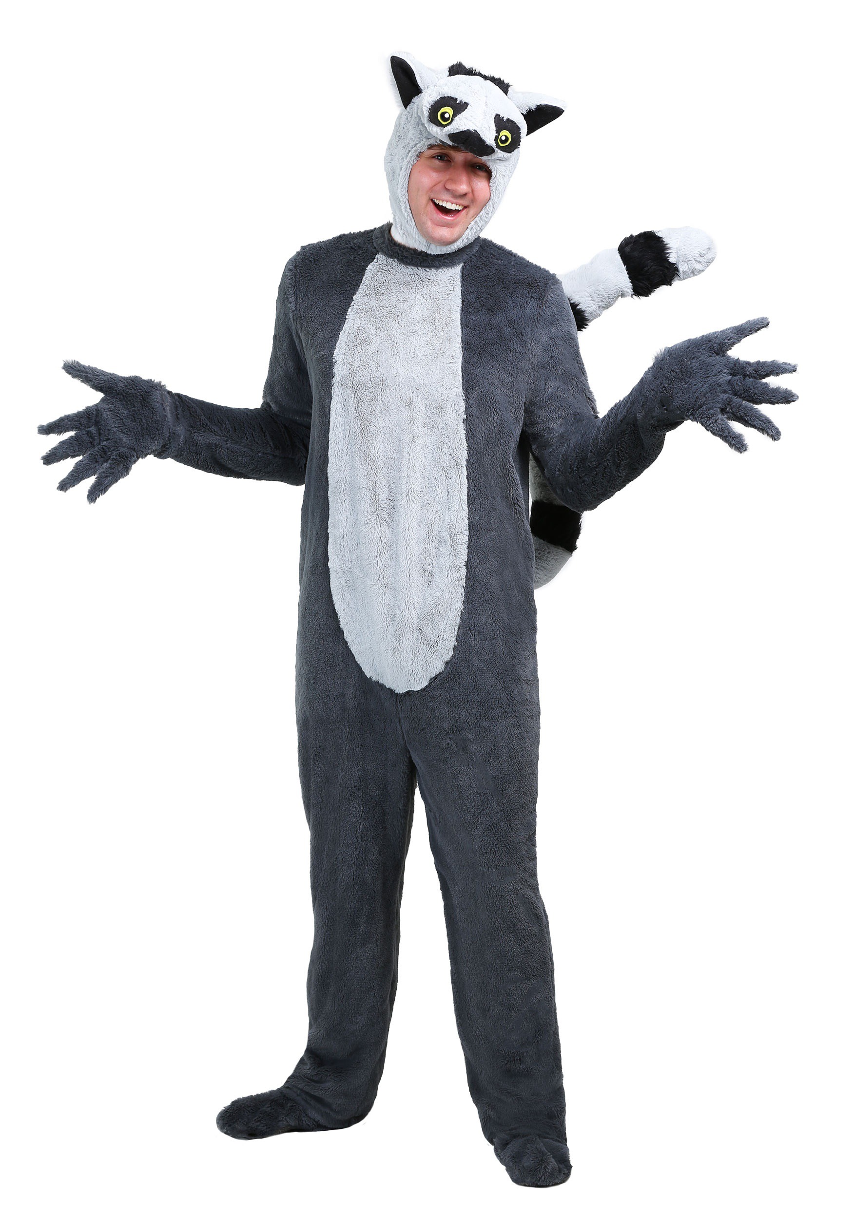 Photos - Fancy Dress FUN Costumes Lemur Adult Costume Gray FUN2701AD