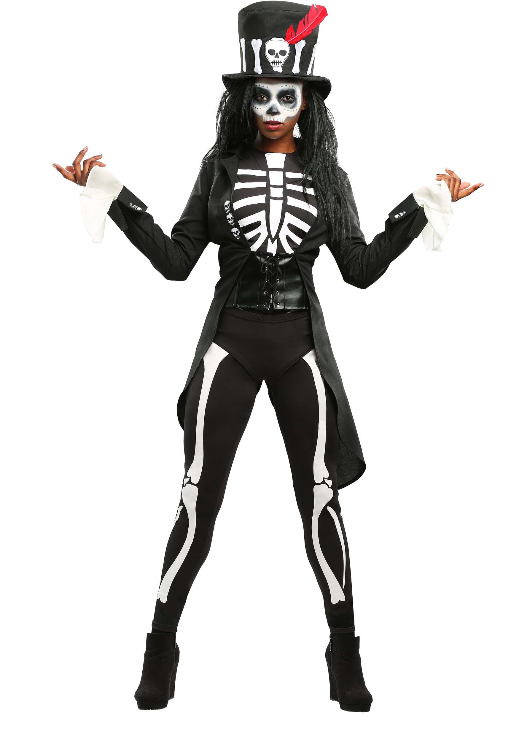Photos - Fancy Dress FUN Costumes Voodoo Skeleton Costume for Women Black/White FUN3122AD