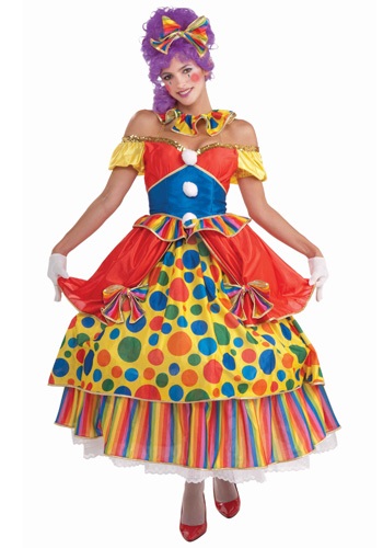 Womens Hoop-dress Clown Costume