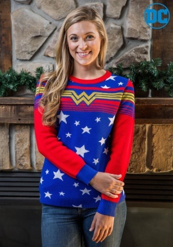 Women's Wonder Woman Ugly Christmas Sweater UPD