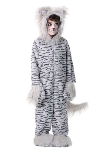 Deluxe Gray Cat  Costume For Kids