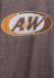A&W Logo Juniors Heathered Brown Tee1