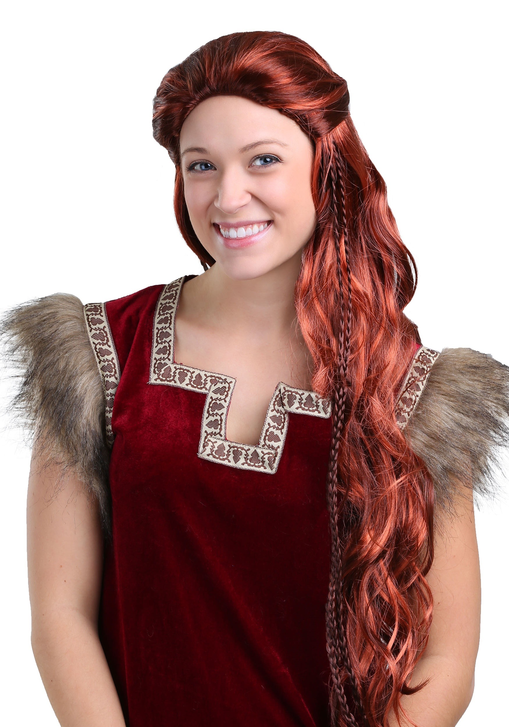 Red Viking Womens Wig