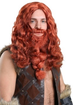 Viking Wig and Beard Set Red