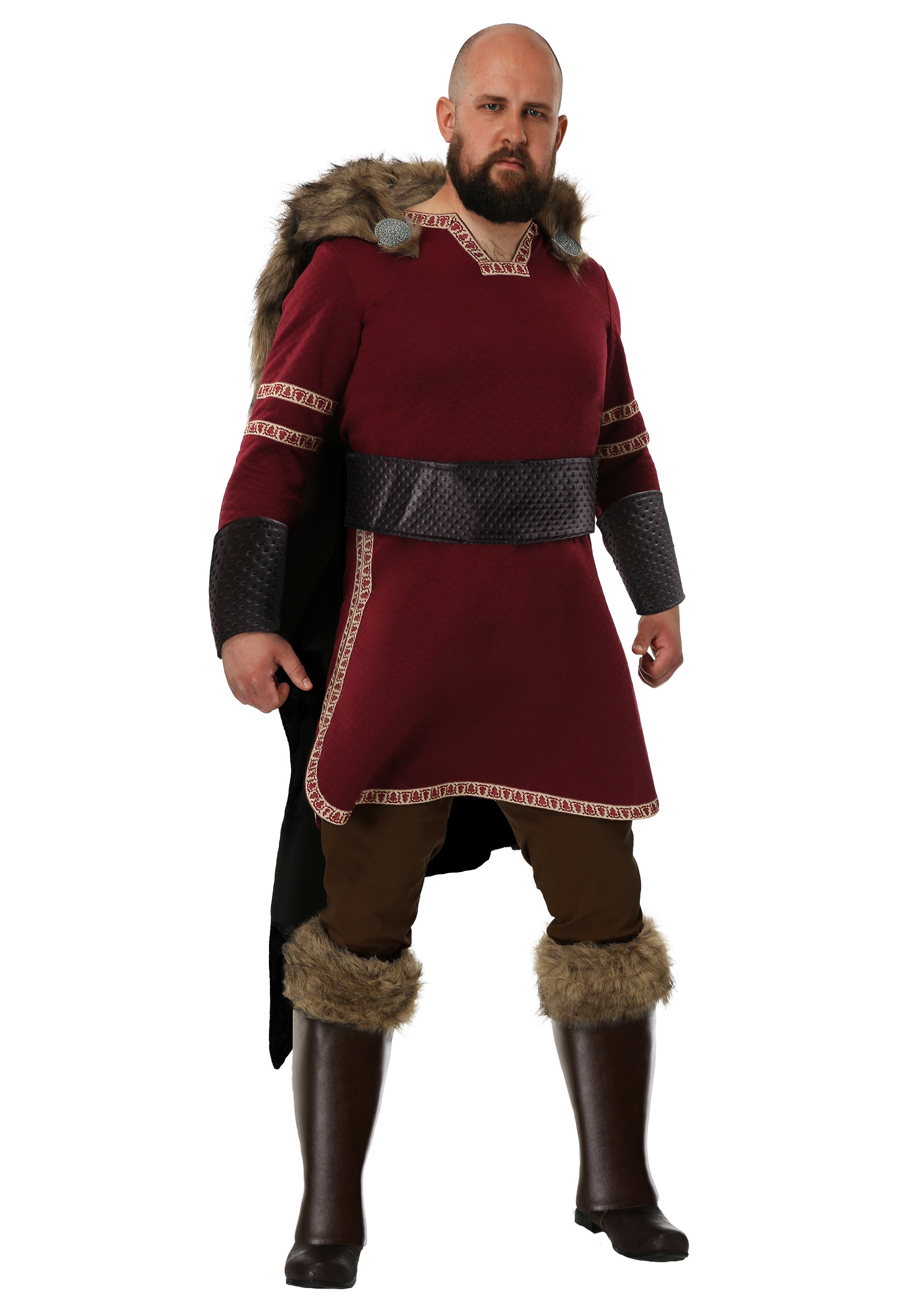 Burgundy Viking Mens Costume