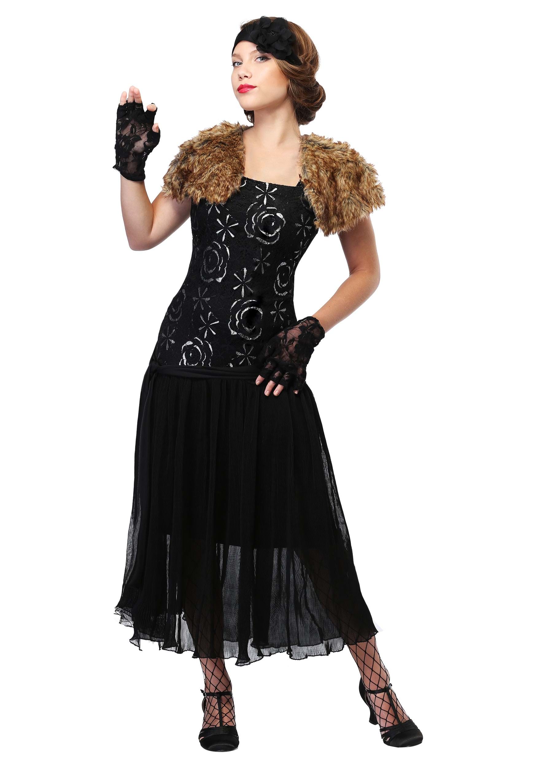 Photos - Fancy Dress FUN Costumes Women's Charleston Flapper Costume Black/Beige FUN6304AD