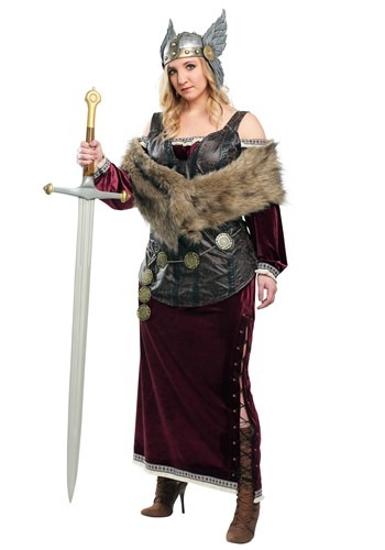 Women's Viking Goddess Plus Size Costume