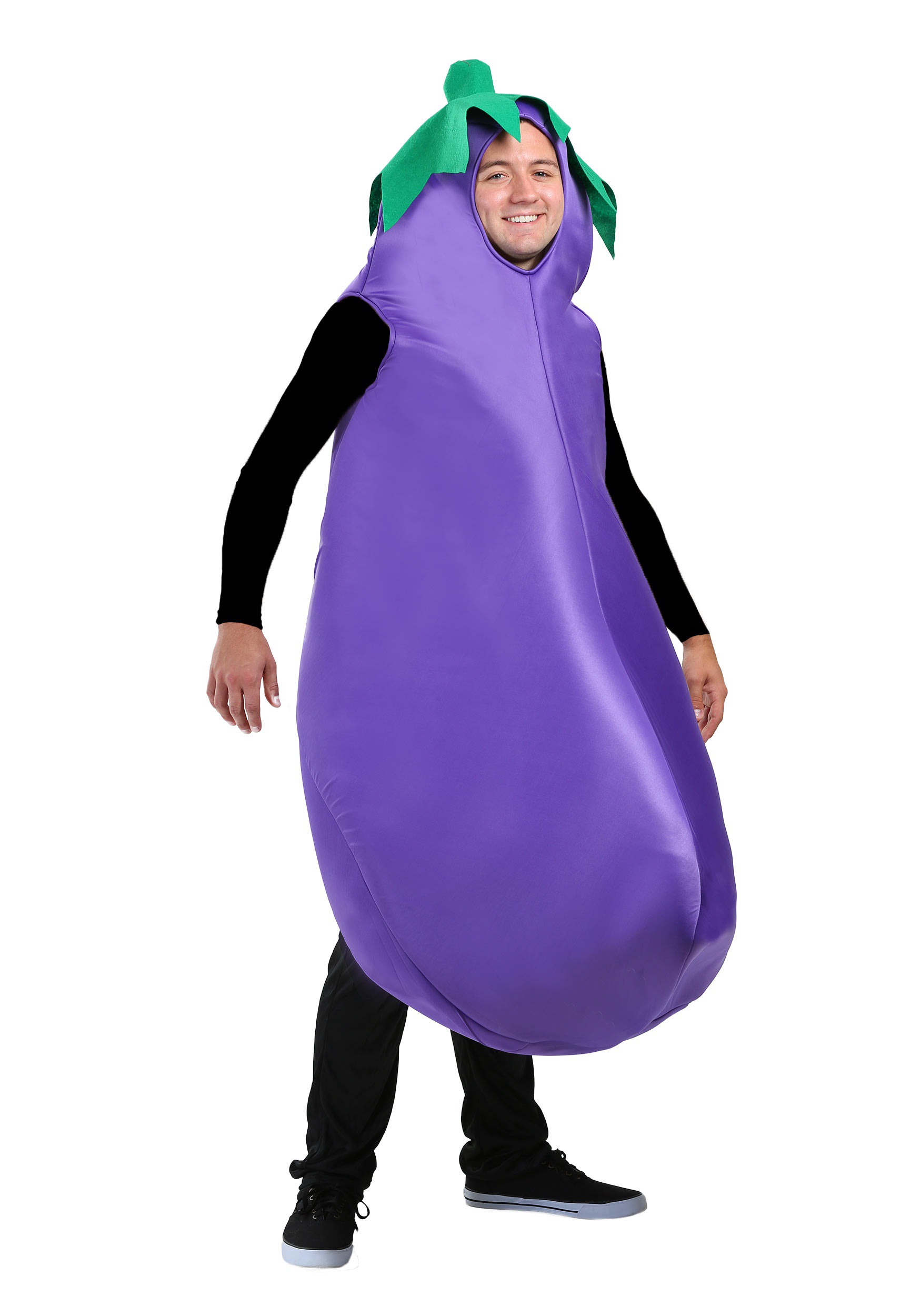 Purple Eggplant Adult Costume | Funny Food Costumes