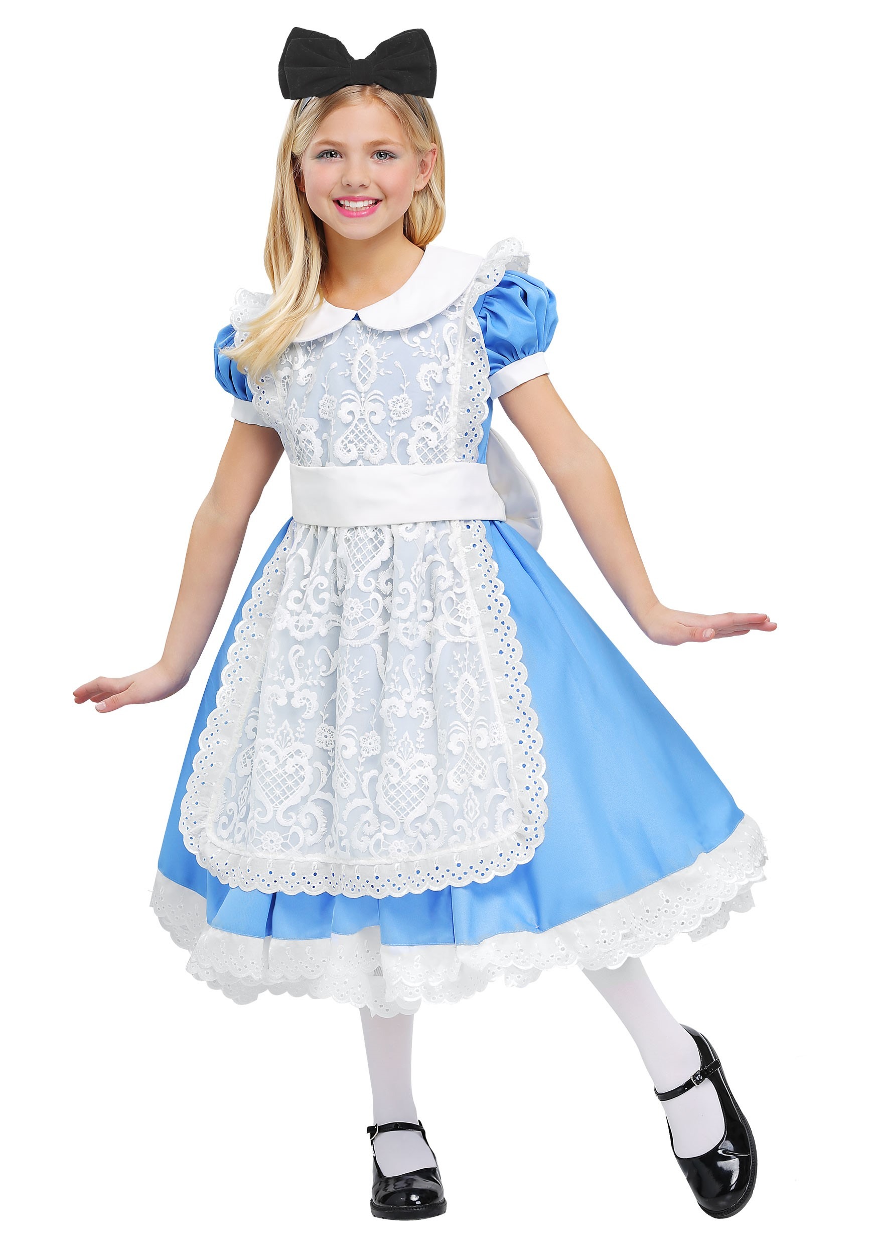 Photos - Fancy Dress Elite FUN Costumes  Alice Costume for Girls Blue/White FUN6205CH 