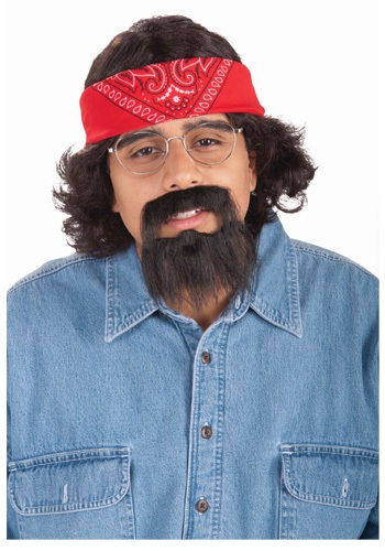 Costume Beard and Wig Tommy Chong Set