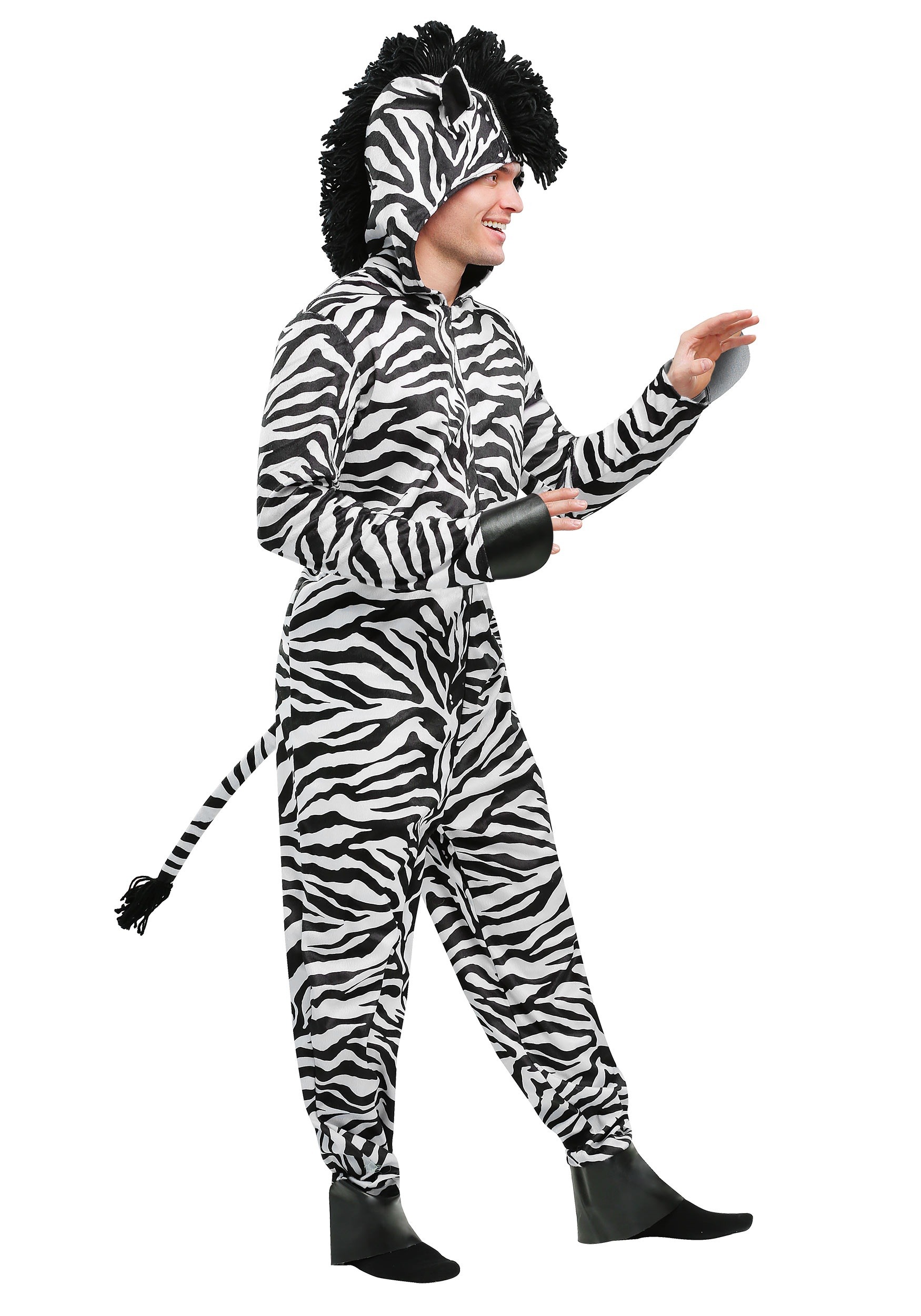 Photos - Fancy Dress Zebra FUN Costumes Wild  Adult Costume Black/White FUN6076AD 