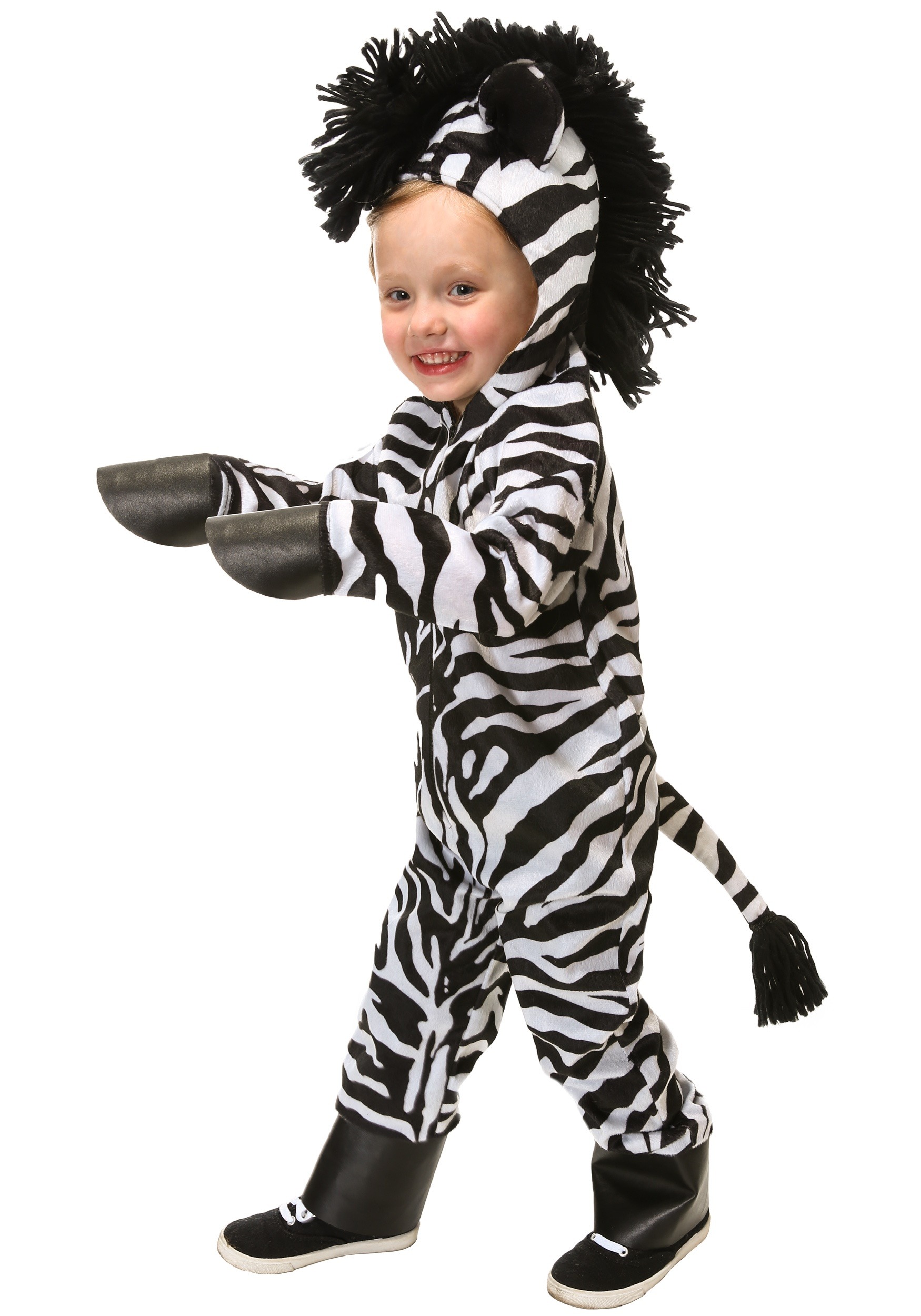 Photos - Fancy Dress Zebra FUN Costumes Wild  Toddler Costume Black/White FUN6076TD 