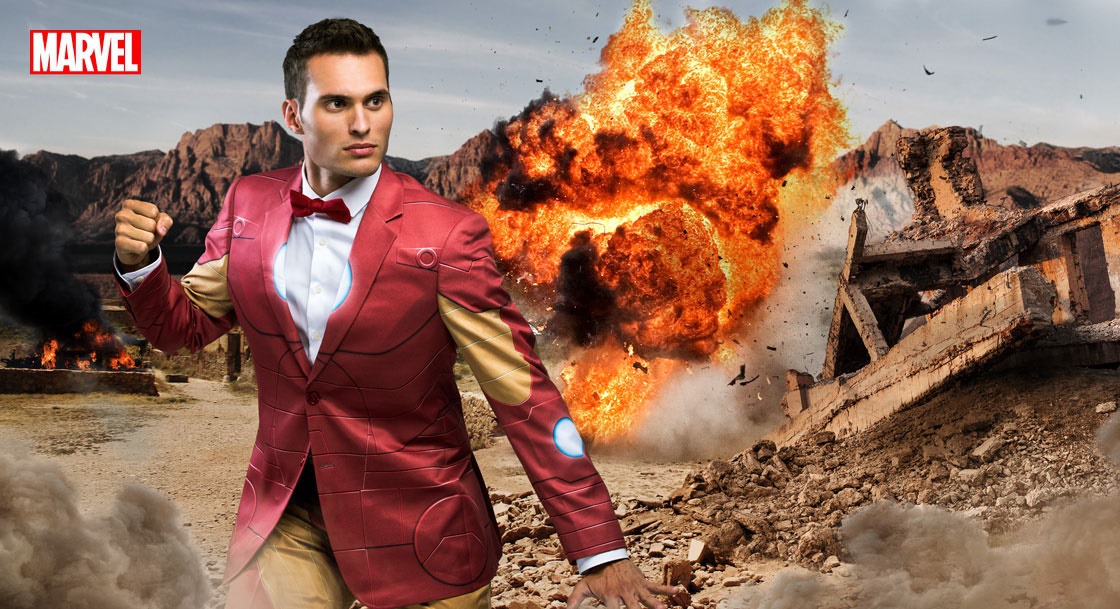 Alter Ego Iron Man Slim Fit Suit Jacket for Men