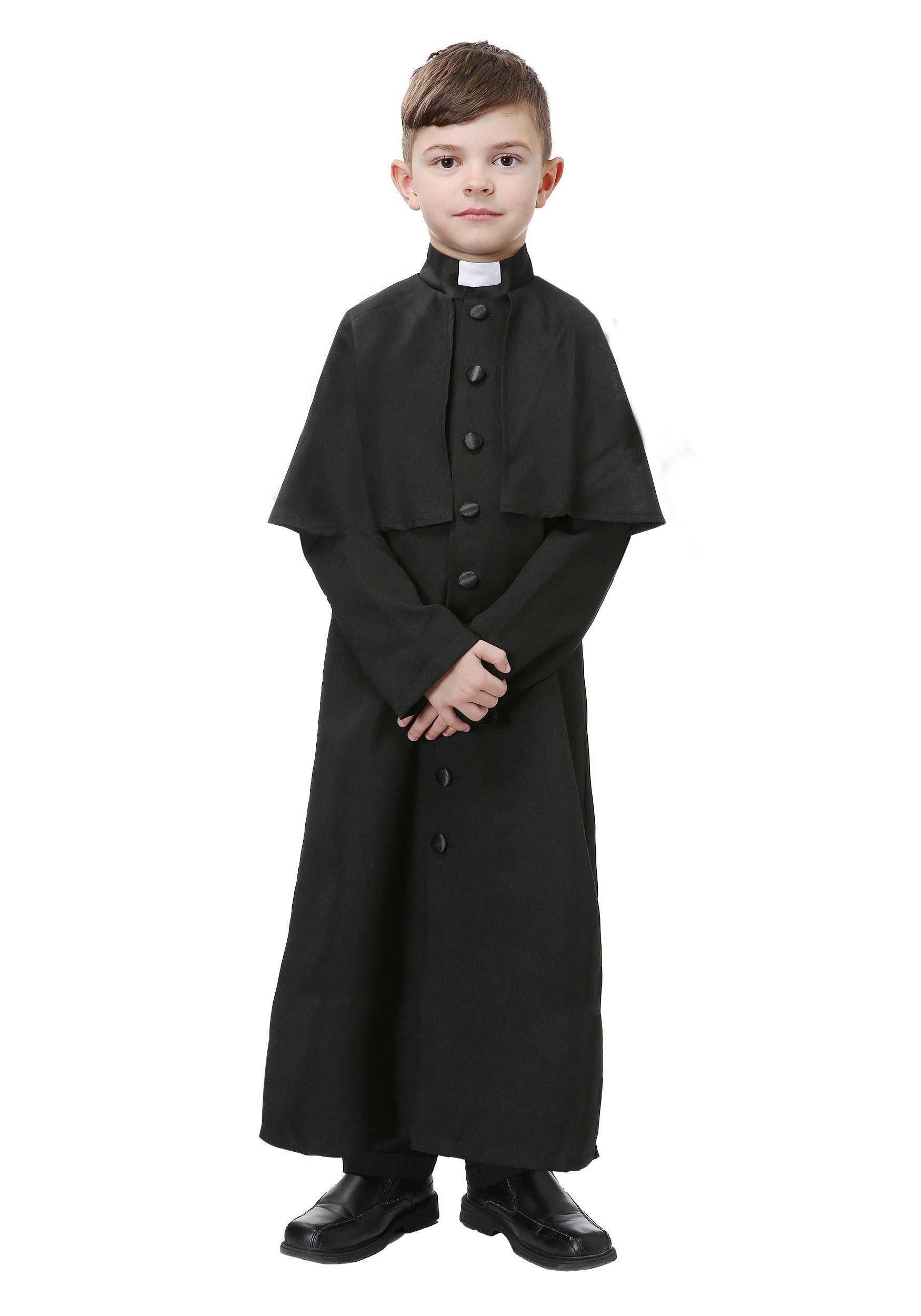 Photos - Fancy Dress Deluxe FUN Costumes Kids  Priest Costume Black/White FUN2934CH 