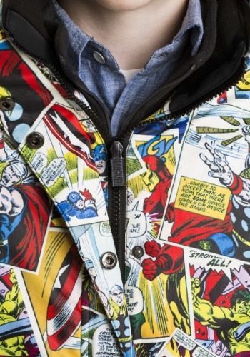 Herrenmode Marvel Comic Print Snow Jacket Kleidung Accessoires Midrasha Co Il