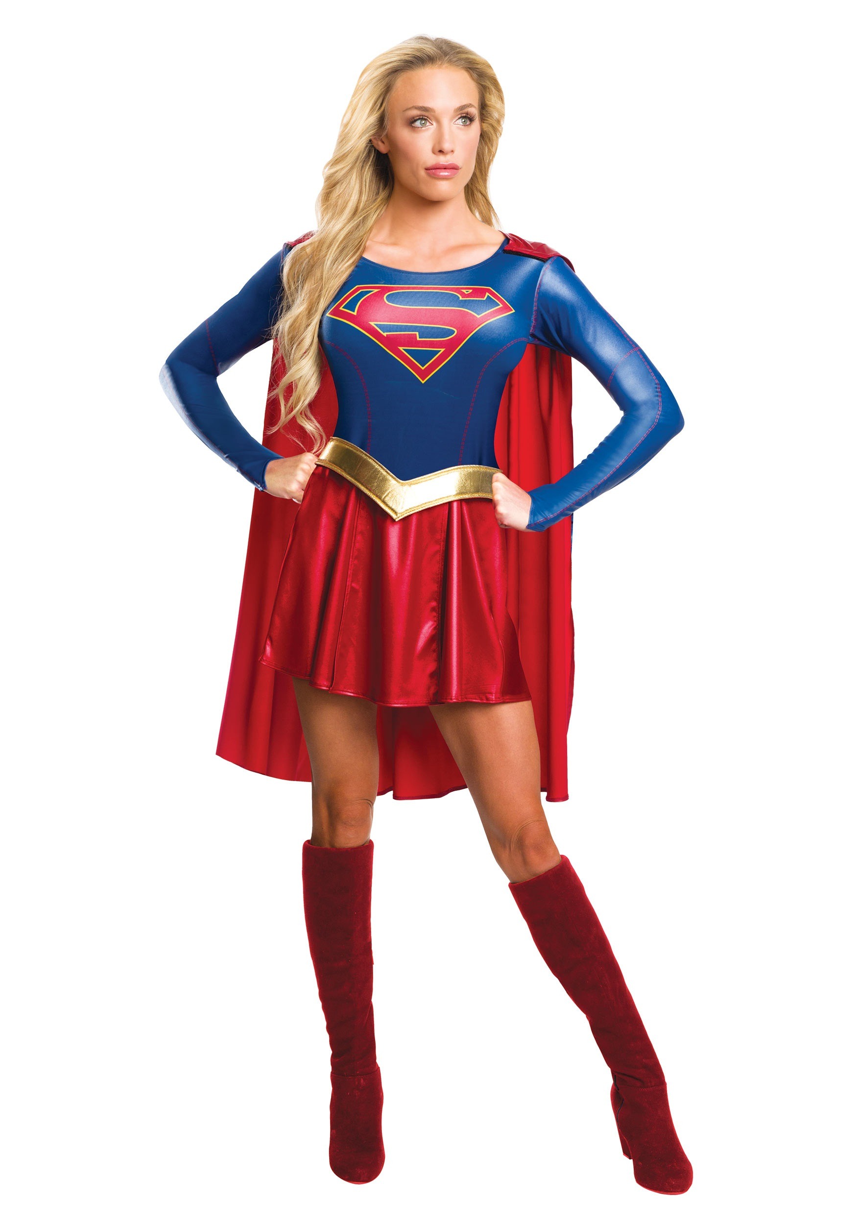 Photos - Fancy Dress Rubies Costume Co. Inc Women's Supergirl TV Costume Blue/Red RU820238 