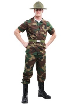 Mens Plus Size Drill Sergeant Costume