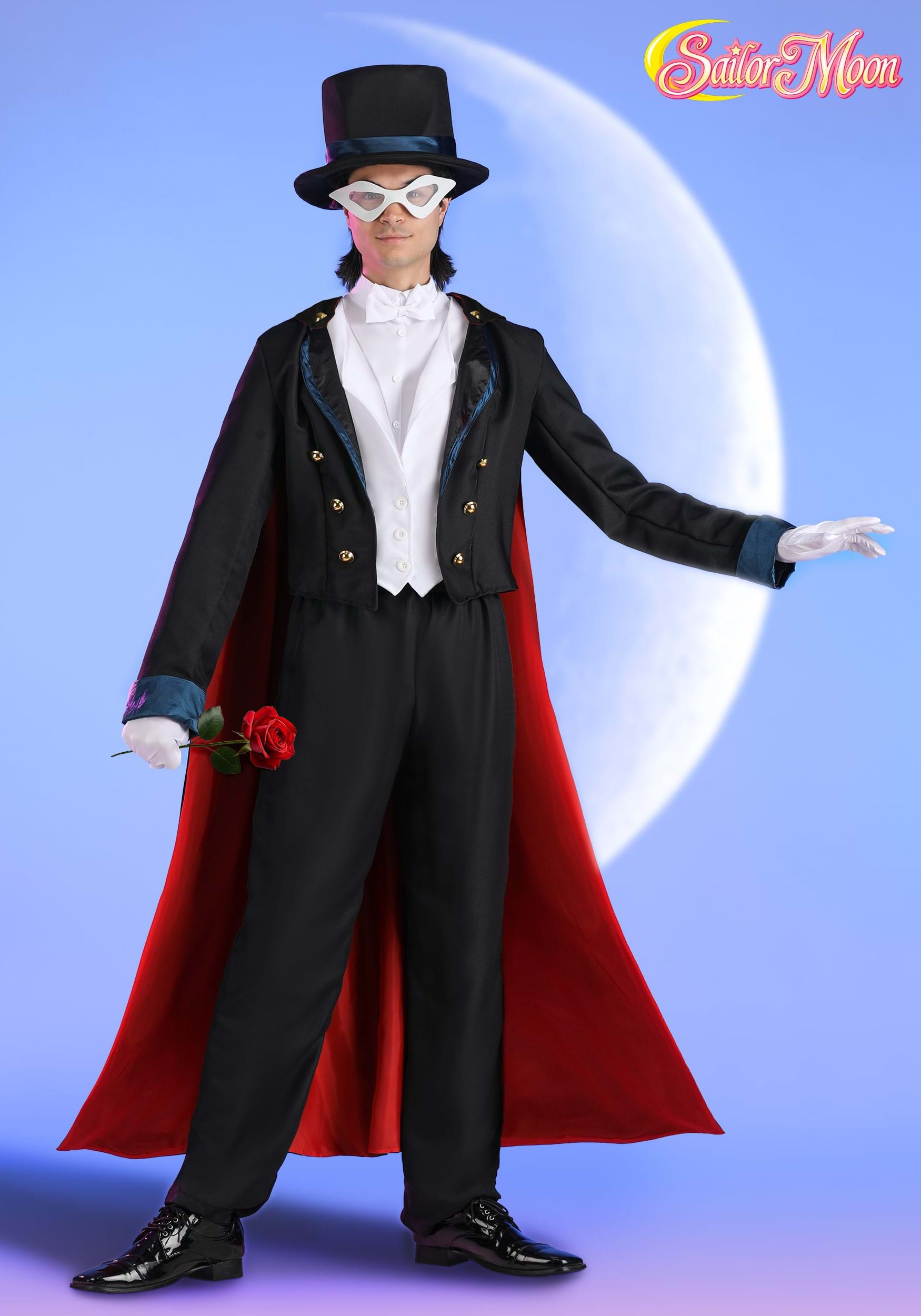 Adult Male Sailor Moon Tuxedo Mask Costume