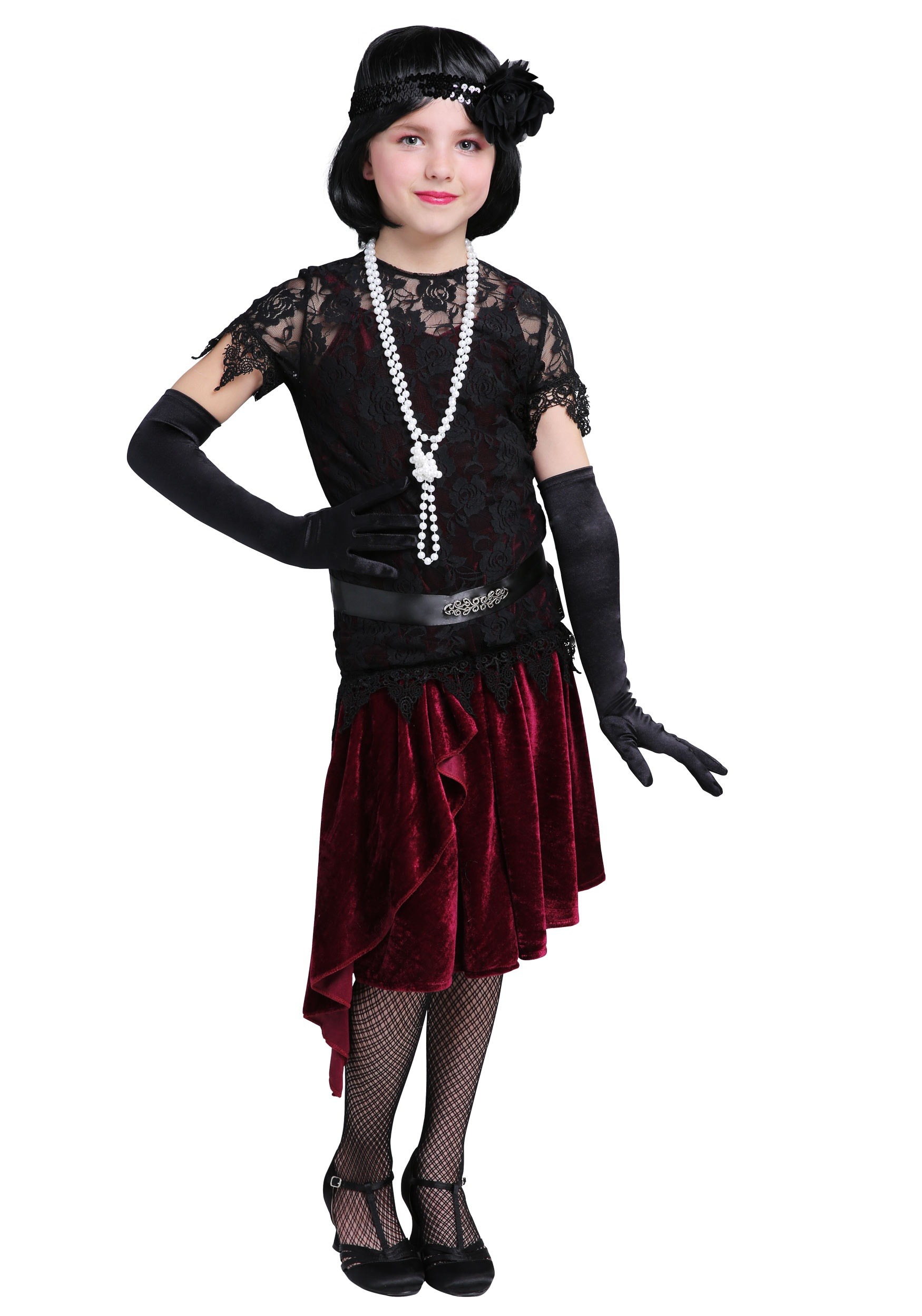 Photos - Fancy Dress FUN Costumes Toe Tappin' Flapper Child Costume Black/Red FUN1619CH