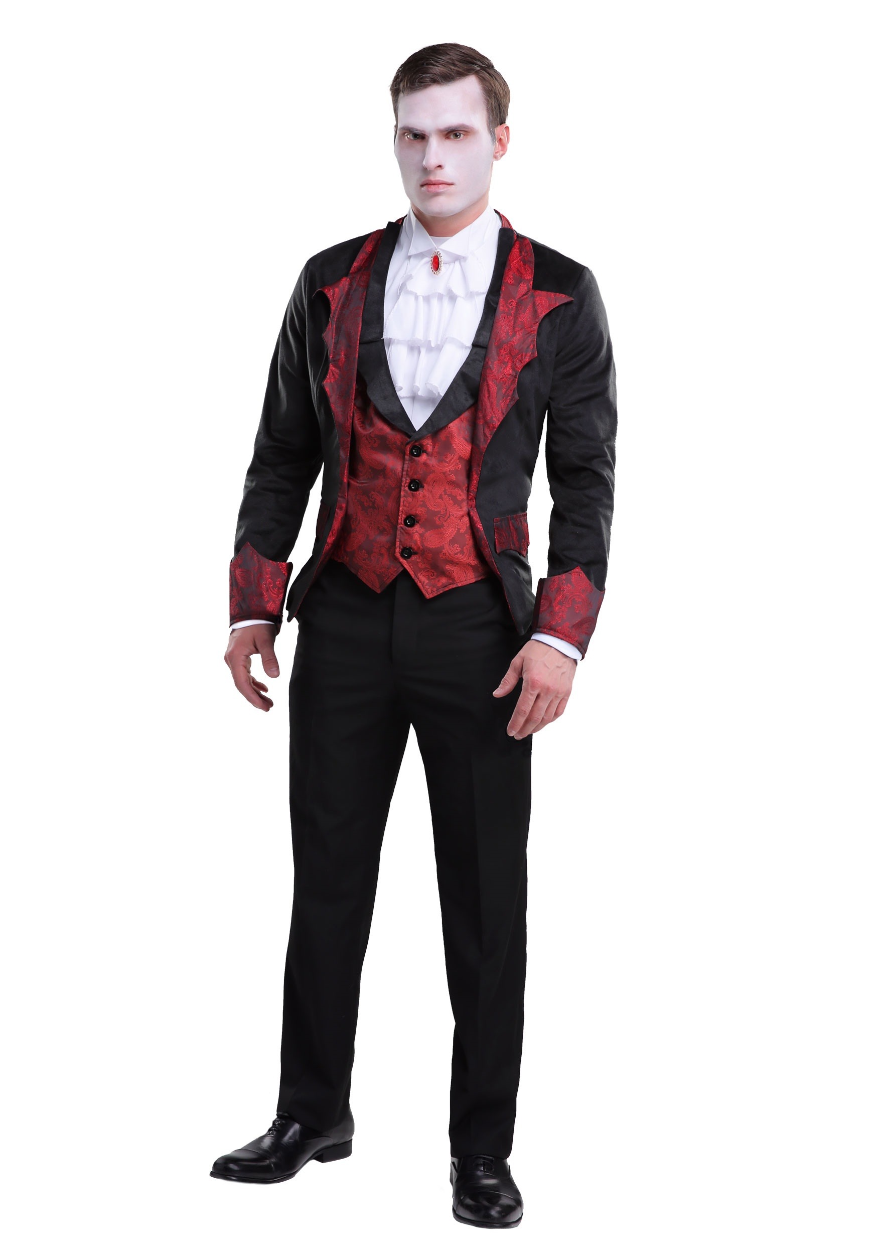 Photos - Fancy Dress FUN Costumes Dashing Vampire Costume for Men Black/Red/White FUN37