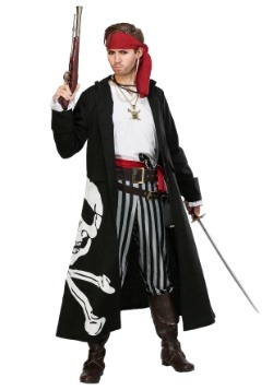 Men's Pirate Flag Captain Plus Size Costume