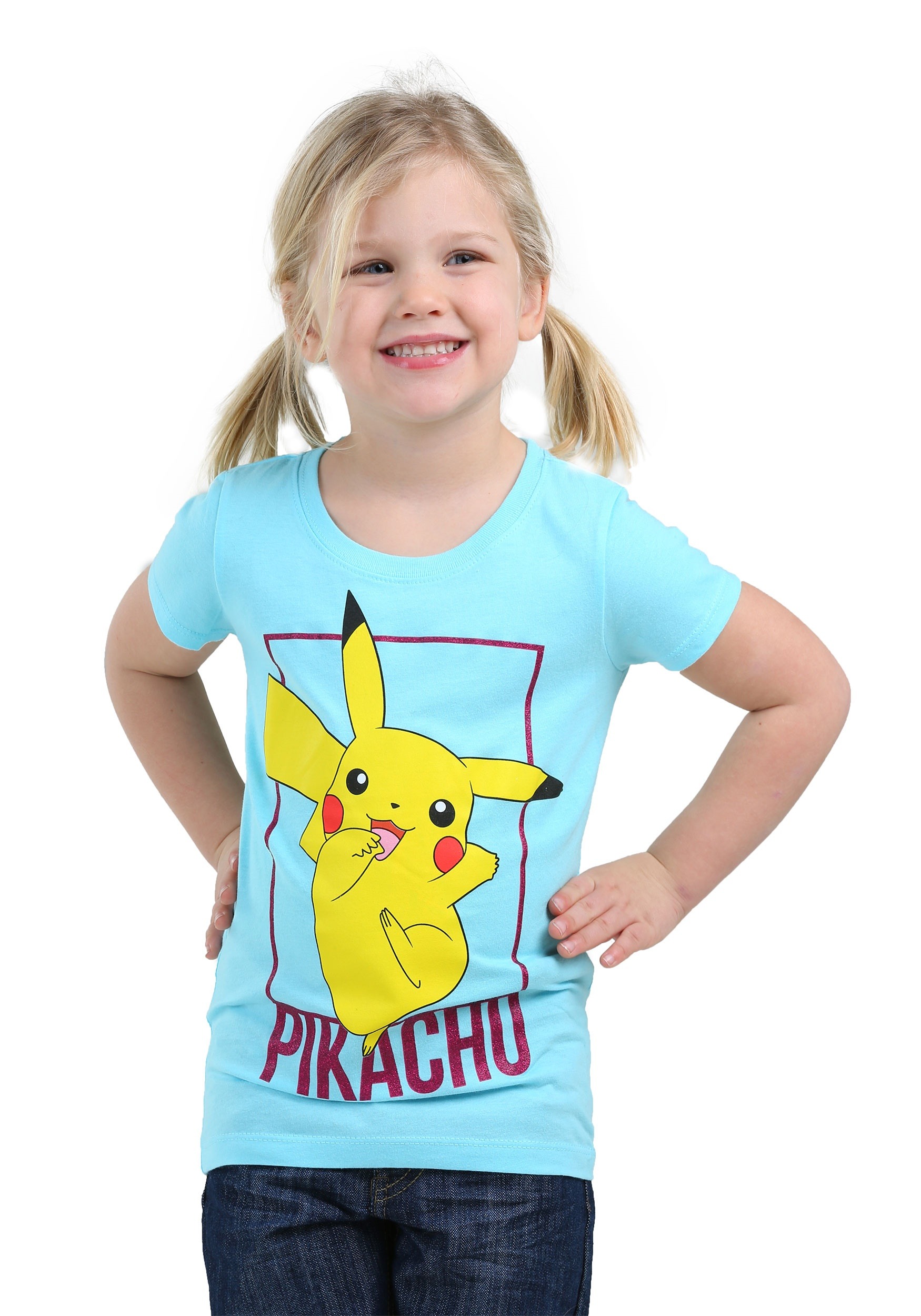 Pikachu Girls Blue T Shirt From Pokemon