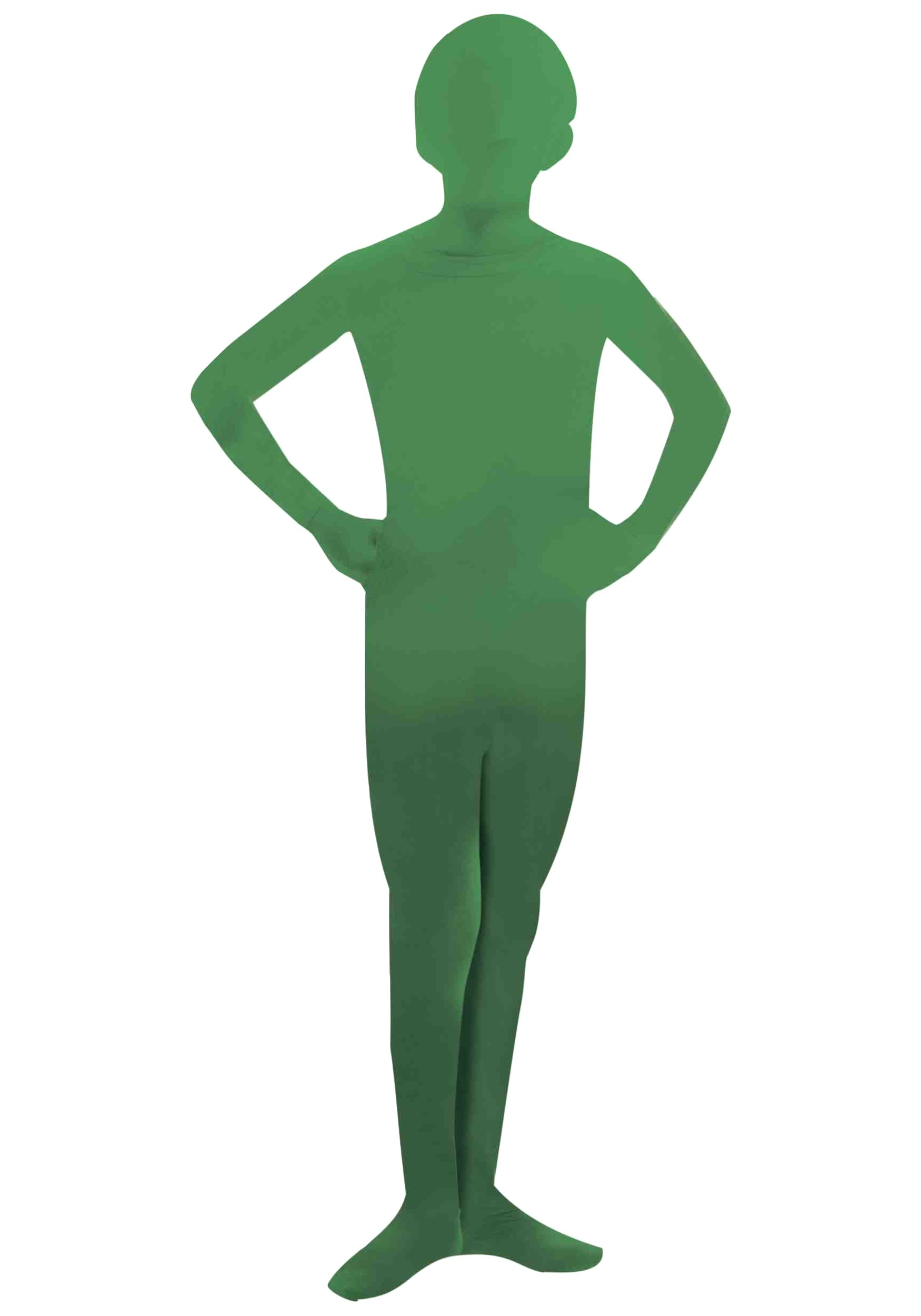 Green Man Kids Zentai Suit Costume